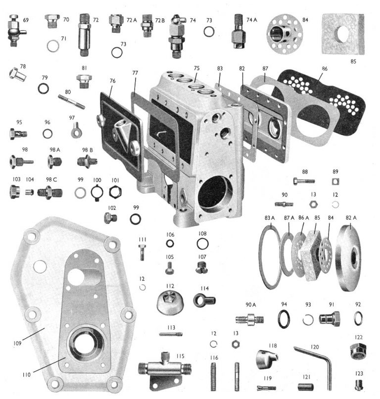 Lucas CAV NL fuel injection pump diaphragm and piston for Commer