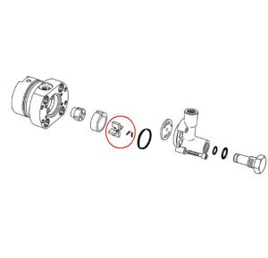 Lucas Delphi DP200 transfer pressure adjuster lower O ring - Diesel Lucas Delphi DP200 transfer pressure adjuster lower O ring - Diesel
