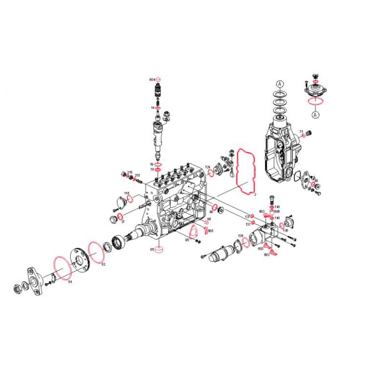 Seal repair kit for Bosch PE6 inline injection pump with RQ governor