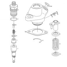 Overhaul repair kit for Bosch single cylinder PFE1Q injection pumps ...