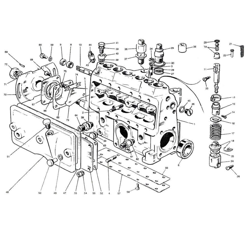 CAV N and NN 6 cylinder fuel injection pump seal repair kit - Image 2